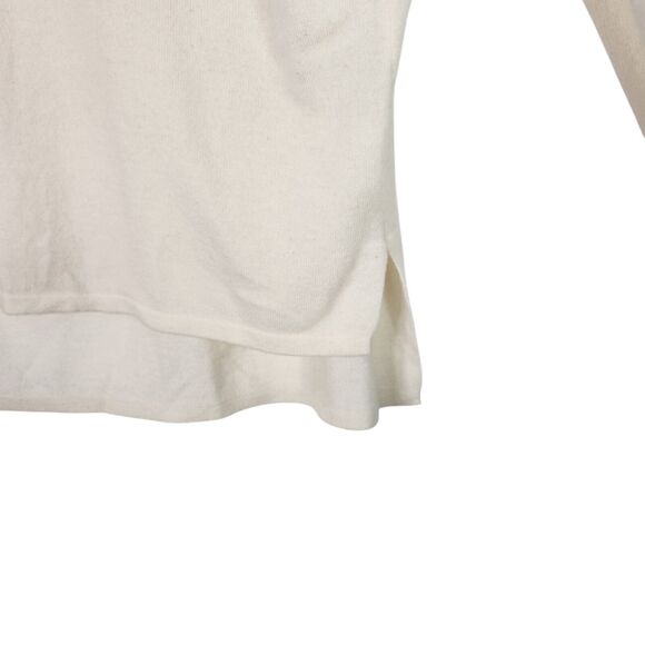 VINCE Sweater Womens XS Cream Ivory 100% Cashmere Long Sleeve Top High Low - Picture 4 of 6